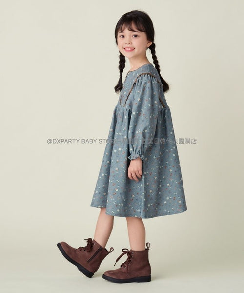 日本童裝 BEAMS mini 碎花連身裙 90-150cm 女童款 秋季 DRESSES