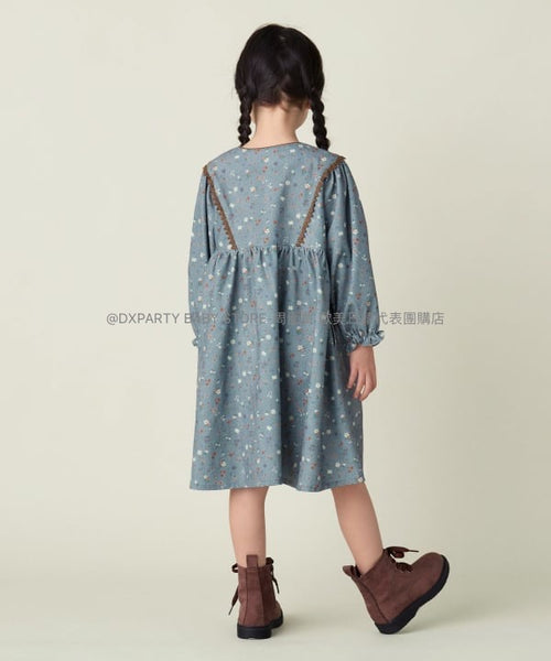 日本童裝 BEAMS mini 碎花連身裙 90-150cm 女童款 秋季 DRESSES