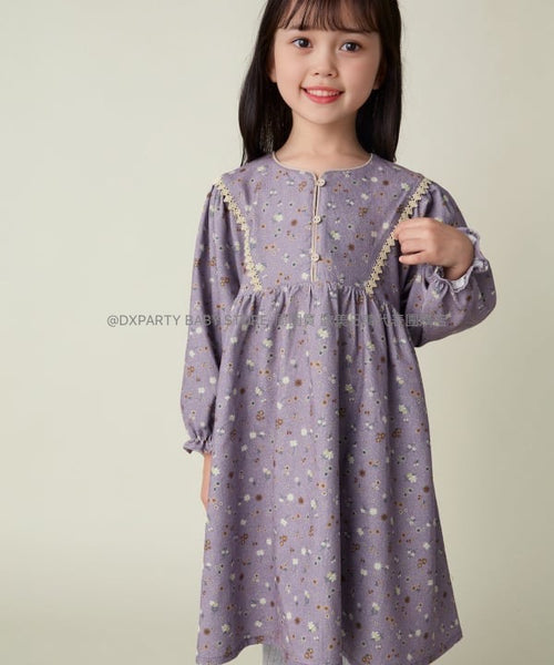 日本童裝 BEAMS mini 碎花連身裙 90-150cm 女童款 秋季 DRESSES