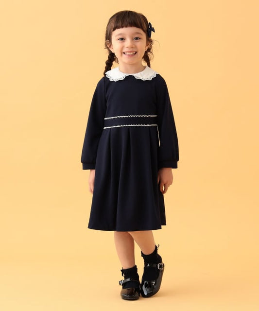 Japanese children's clothing BEAMS mini dress simple dress 110-130cm girls summer dresses interview / banquet / performance 