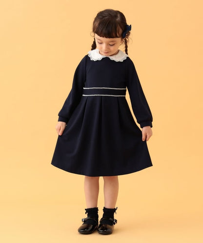 Japanese children's clothing BEAMS mini dress simple dress 110-130cm girls summer dresses interview / banquet / performance 