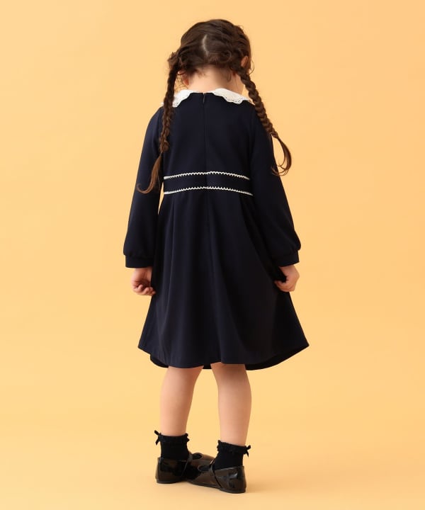 Japanese children's clothing BEAMS mini dress simple dress 110-130cm girls summer dresses interview / banquet / performance 