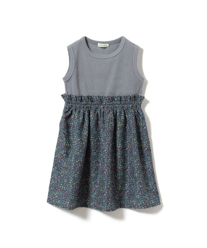 Japanese BEAMS mini floral patchwork dress 90-150cm girls summer dresses 