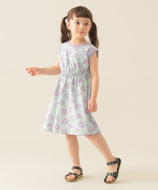 Japanese BEAMS mini floral vest dress 90-150cm girls summer dresses 