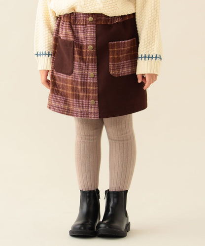 日本童裝 BEAMS mini 毛呢格仔裙褲 90-140cm 女童款 秋冬季 PANTS