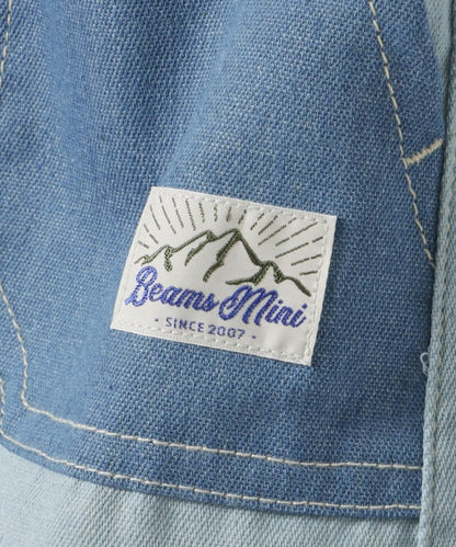 Japanese children's clothing BEAMS mini contrast pocket skirt 90-150cm girls summer SKIRTS 