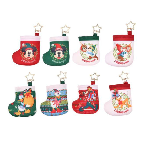 日本直送 盲盒隨機一個鑰匙扣襪子 DISNEY CHRISTMAS 聖誕快樂特輯