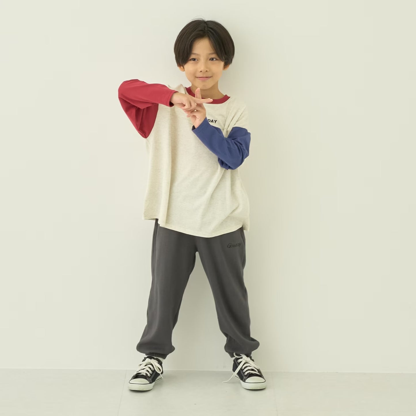 日本童裝 b・R# 防污系列 吸水速乾系列 防UV 拼色上衣 110-140cm 男童款 秋季 TOPS