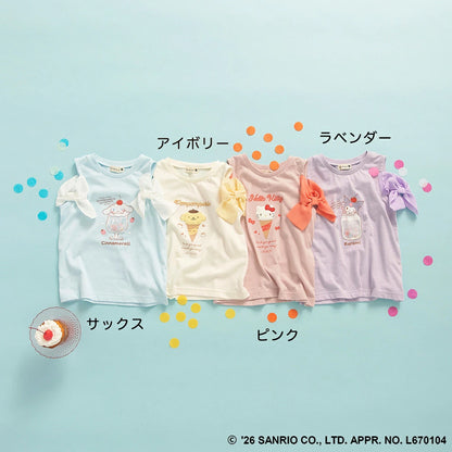 日本童裝 Branshes x Sanrio 雪紡露肩上衣 90-130cm 女童款 夏季 TOPS