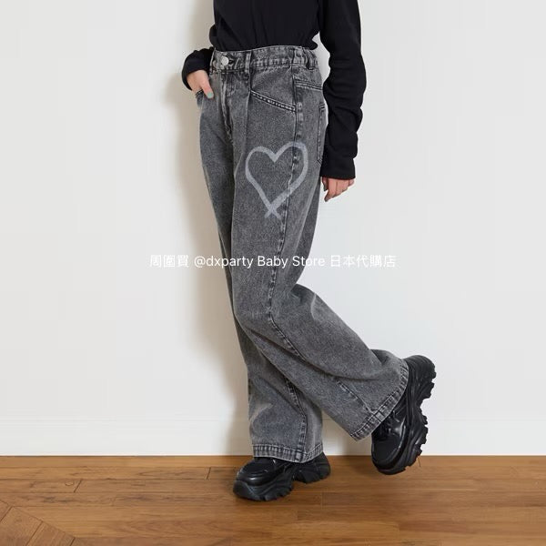 Lovetoxic Japanese children's clothing dark pattern jeans 140-170cm girls summer PANTS 