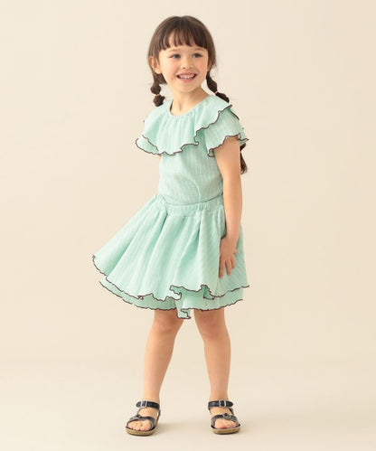 日本童裝 BE#AMS mini 花邊領上衣 90-140cm 女童款 夏季 TOPS