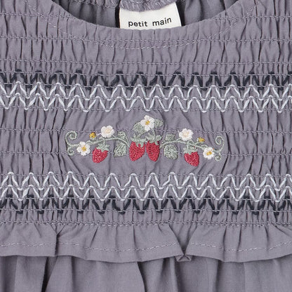 日本童裝 pe#main 士多啤梨刺繡上衣 80-130cm 女童款 夏季 TOPS