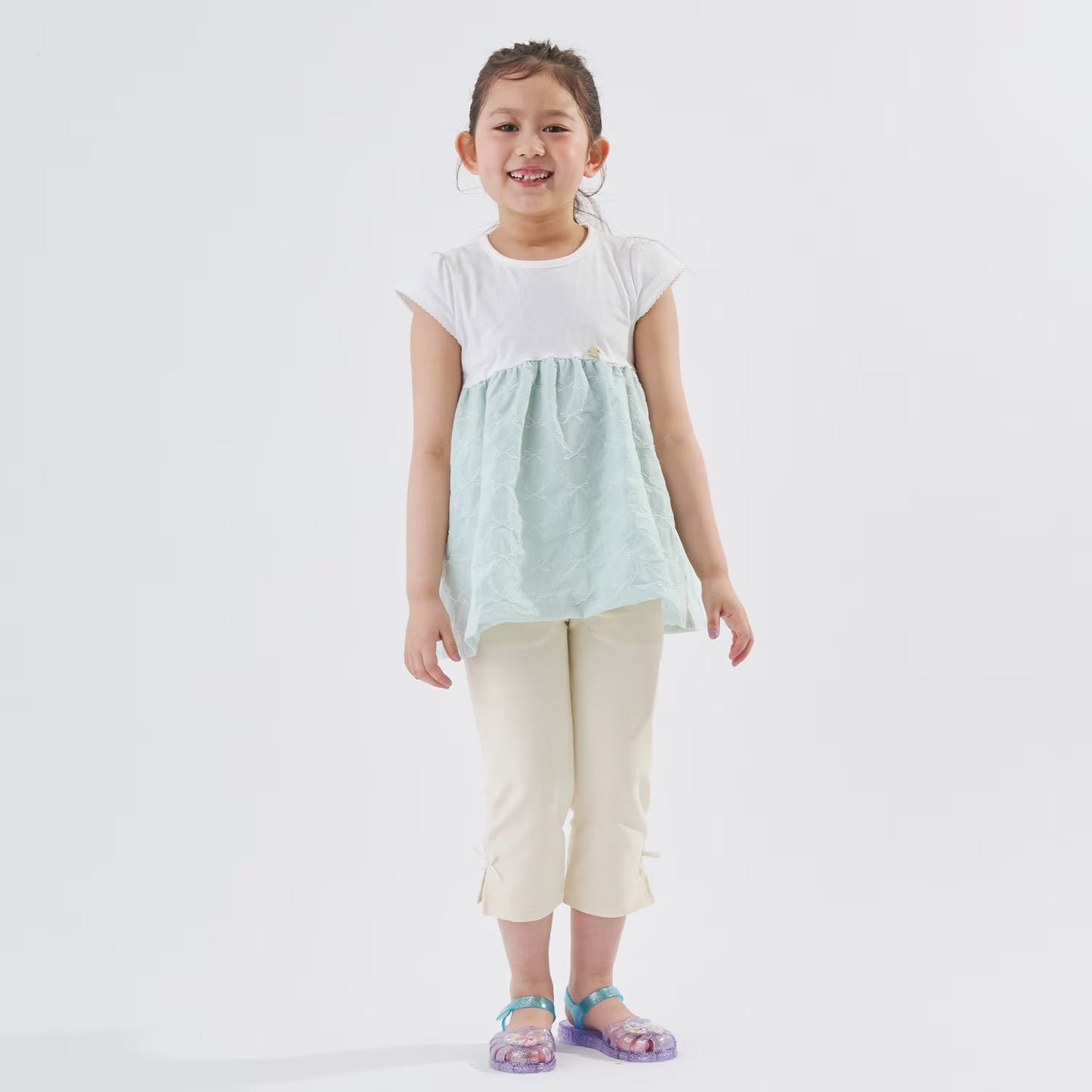 日本童裝 Ly# mine 緞帶刺繡上衣 90-140cm 女童款 夏季 TOPS