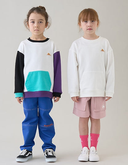 Japanese children's clothing mini#ML x KELTY pocket long-sleeved sweatshirt 100-140cm boys/girls spring and summer TOPS 