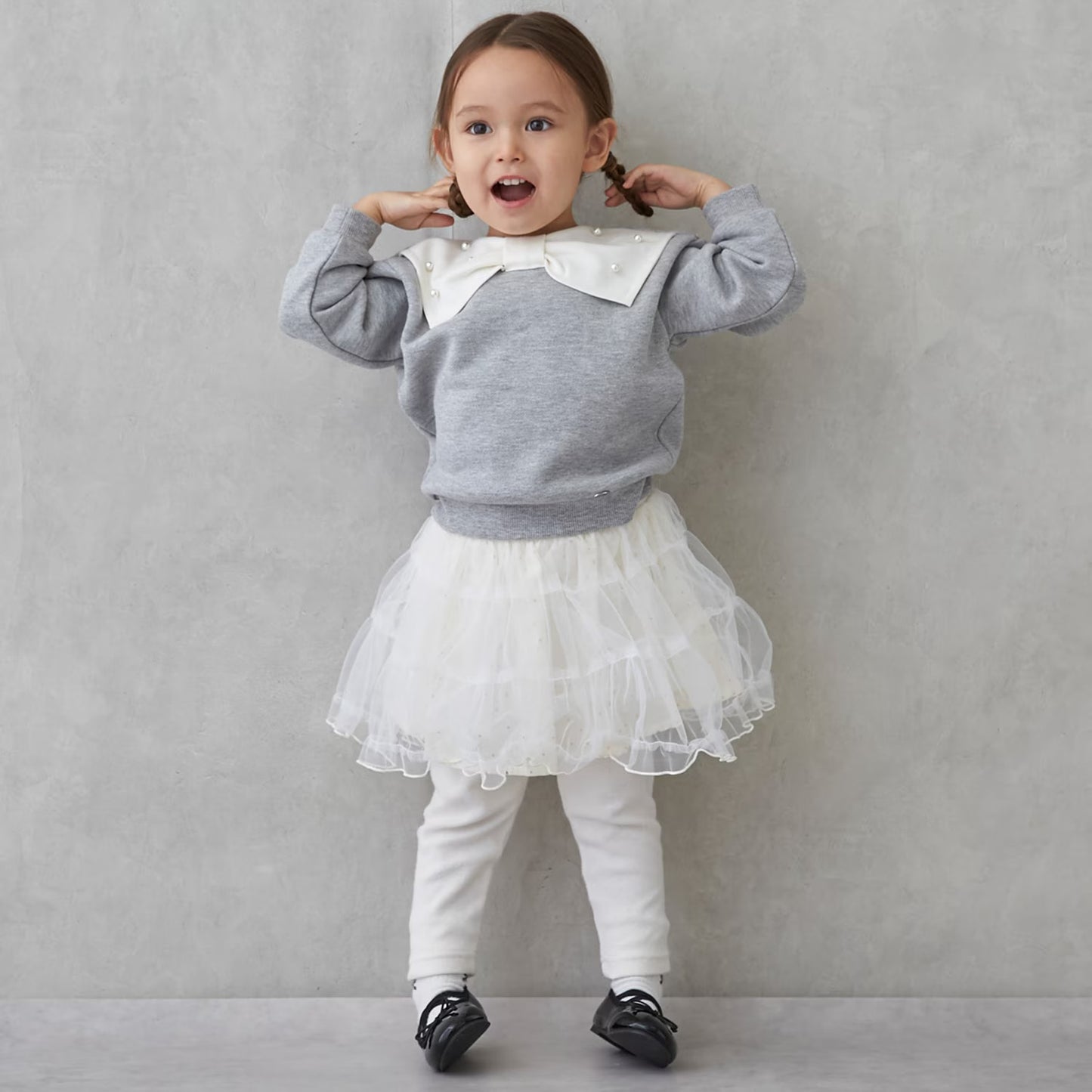 日本童裝 pe#main 薄紗裙連緊身褲 80-130cm 女童款 冬季 SKIRTS PANTS