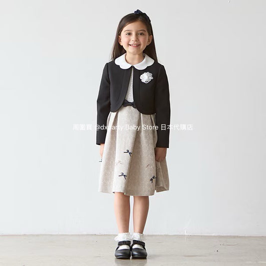 Japanese children's clothing pe#main dress two-piece suit 110-130cm girls summer dress outerwear interview / banquet / performance 
