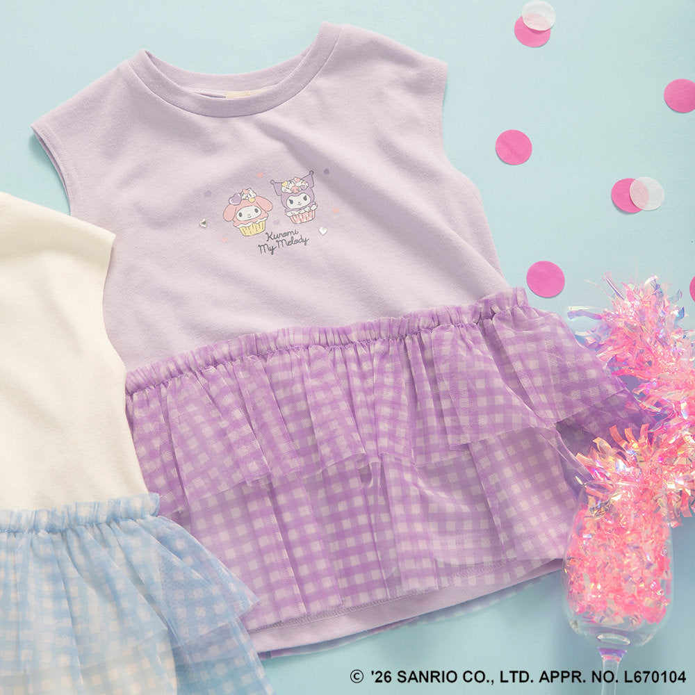 日本童裝 Branshes x Sanrio 荷葉邊層疊上衣 90-130cm 女童款 夏季 TOPS