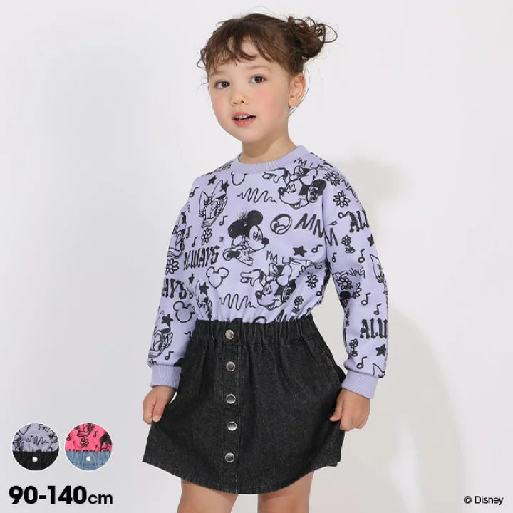 日本童裝 BDL x Disney 衛衣拼接連身裙 90-140cm 女童款 冬季 DRESSES