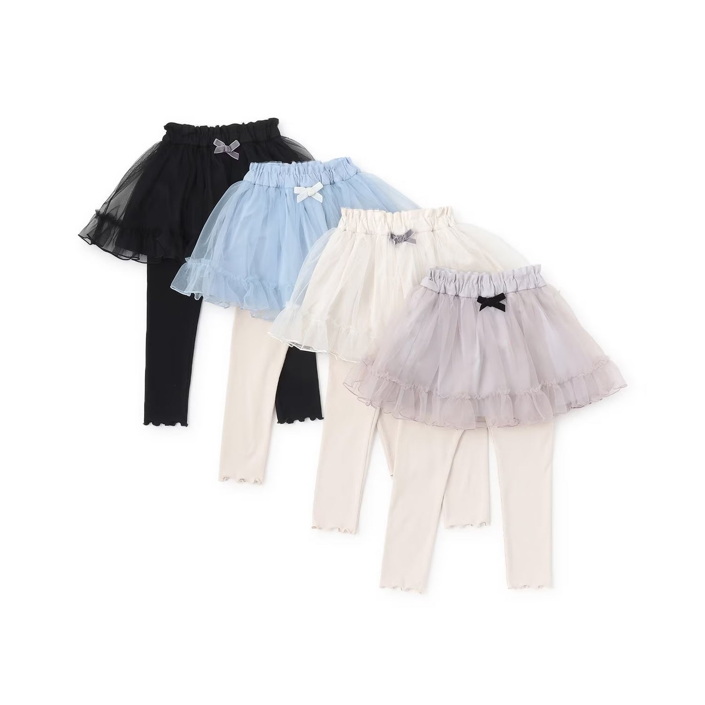 日本童裝 Ly# mine 蓬鬆薄紗裙連打底褲 100-140cm 女童款 冬季 SKIRTS PANTS