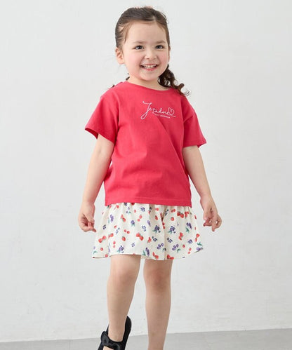 日本童裝 aF#a325 印花短袖上衣 90-160cm 女童款 夏季 TOPS