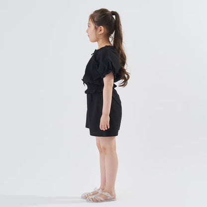 Japanese children's clothing Ly# mine tank top and shorts set 100-150cm girls summer TOPS PANTS 