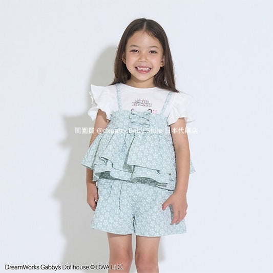 Japanese children's clothing Ly# mine tank top and shorts set 100-150cm girls summer TOPS PANTS 