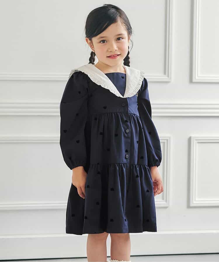 日本童裝 apres les cours x tiny bear 連第裙 90-120cm 女童款 冬季 DRESSES 面試/宴會/表演 兒童服飾