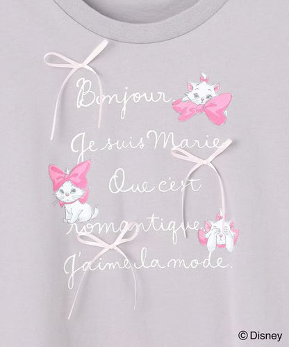 日本童裝 aF#a325 x Disney Marie 印花短袖上衣 110-160cm 女童款 夏季 TOPS