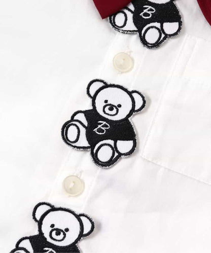 日本童裝 apres les cours x tiny bear 襯衫 90-120cm 男童款 冬季 TOPS 面試/宴會/表演 兒童服飾