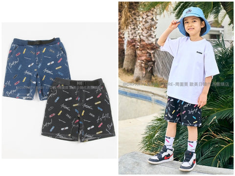 日本童裝 XLARGE KIDS 全紋短褲 80-140cm 男童款/女童款 夏季 PANTS