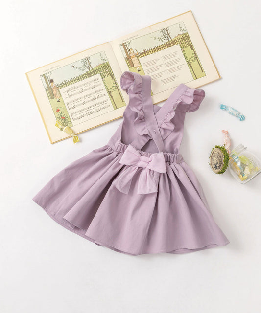 日本童裝 panpantutu 緞帶荷葉邊圍裙連身裙 90-140cm 女童款 夏季 DRESSES