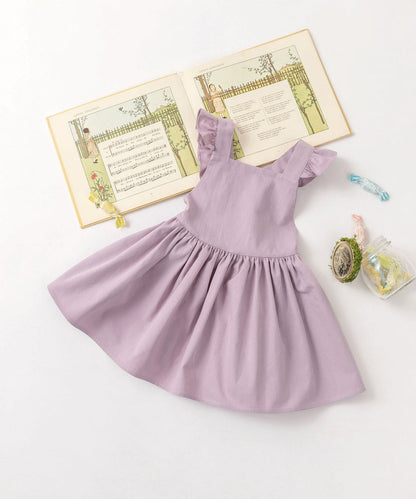 日本童裝 panpantutu 緞帶荷葉邊圍裙連身裙 90-140cm 女童款 夏季 DRESSES
