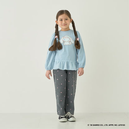 日本童裝 Ly# mine 愛心刺繡印花牛仔褲 100-140cm 女童款 夏季 PANTS