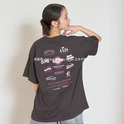Lovetoxic Japanese children's clothing back print top 140-170cm girls summer TOPS 