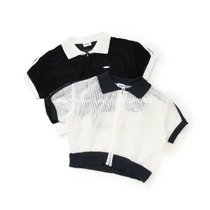 Lovetoxic Japanese children's clothing hollow knit short jacket 140-170cm girls summer OUTERWEAR 