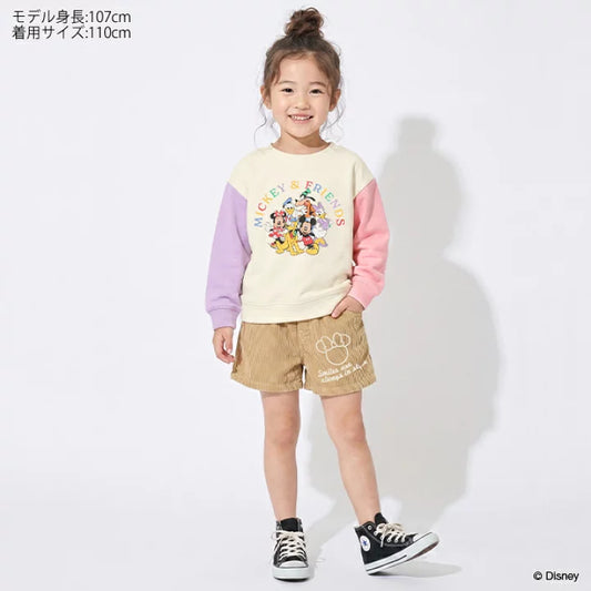 日本童裝 BDL x Disney 親子裝 雙色袖衛衣 90-140cm 男童款/女童款 秋季 TOPS