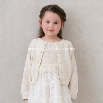 Japanese children's clothing pe#main knitted suspender jacket two-piece set 80-130cm girls summer outerwear tops 