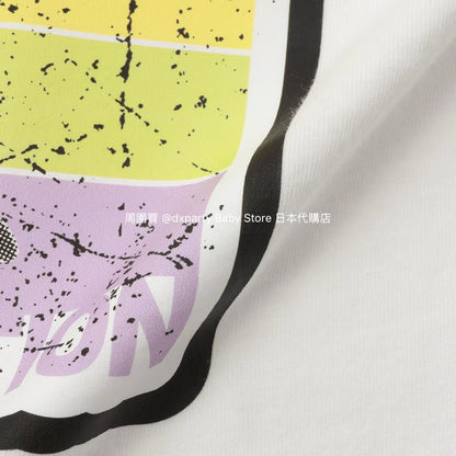 Japanese children's clothing X-girl Stages skateboard girl print top 90-140cm girls summer TOPS 