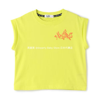 Japanese children's clothing X-girl Stages skateboard girl print top 90-140cm girls summer TOPS 