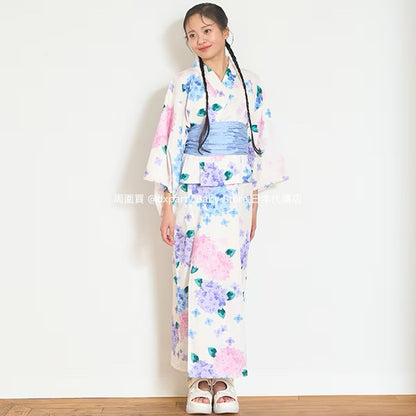 Lovetoxic 2Way Japanese Yukata Kimono 150-160cm Girls Summer Outerwear Dresses Japanese Summer Festival Special 