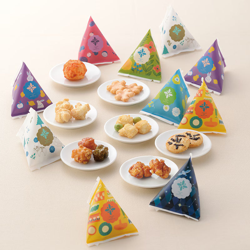 日本直送 麻布十番Cocoro 納奈羅精選小包米菓禮盒 7/21/42/63袋入 新年行運發財特輯 Happy New Year 馬年 限定手信