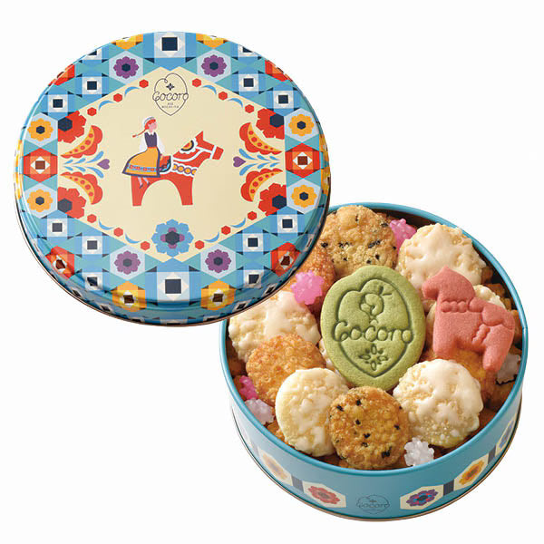 日本直送 麻布十番Cocoro 會帶來幸運的米菓禮罐  新年行運發財特輯 Happy New Year 馬年 限定手信