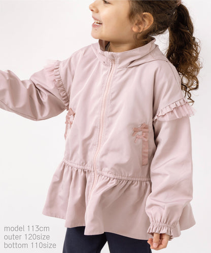 日本童裝 panpantutu 防UV 裙邊連帽外套 80-150cm 女童款 夏季 OUTERWEAR