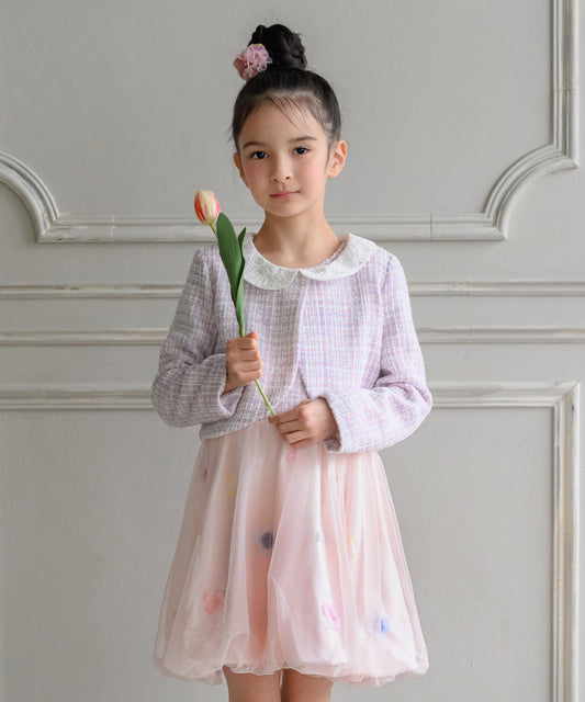 日本童裝 panpantutu 小香風粗呢外套 100-130cm 女童款 夏季 OUTERWEAR 面試/宴會/表演