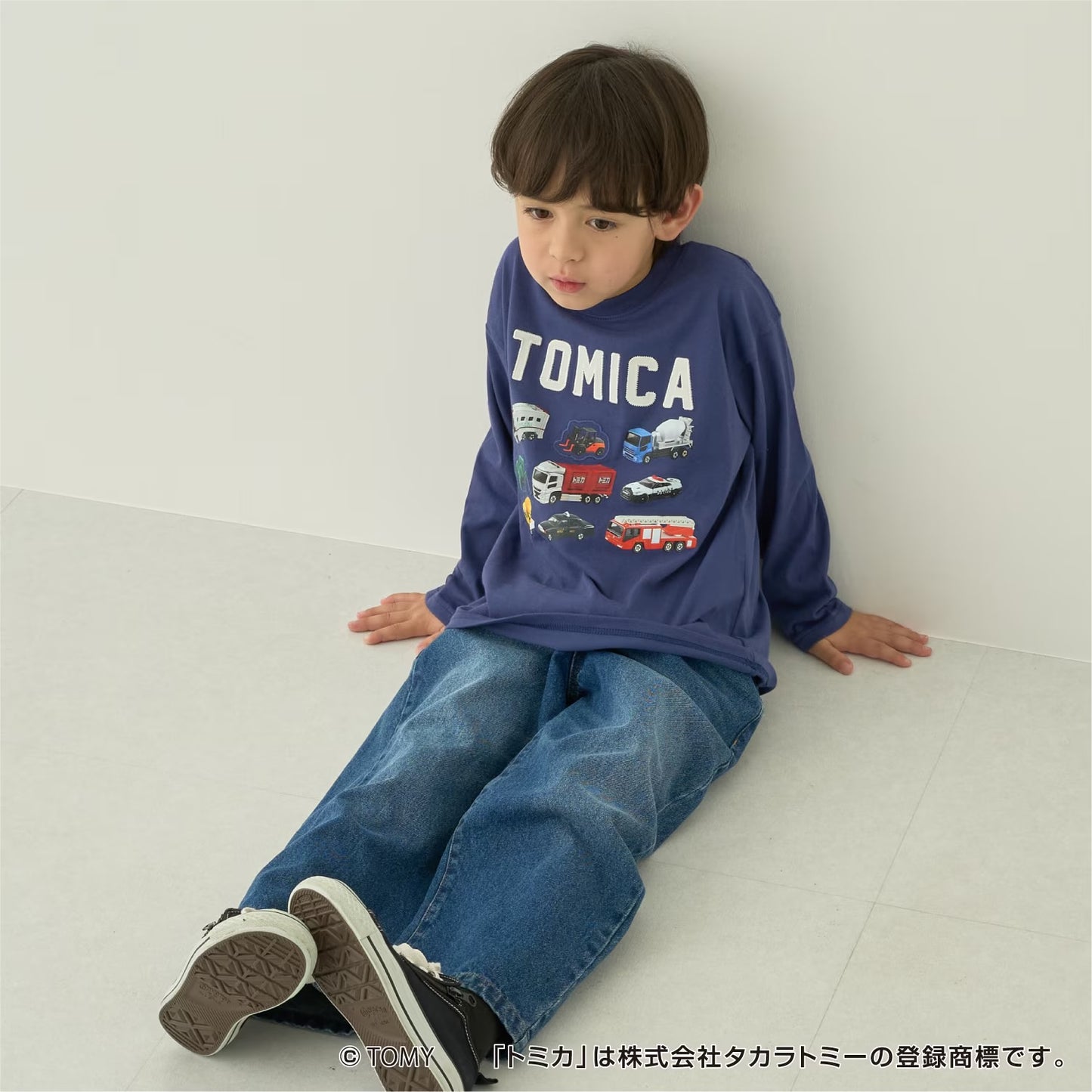 日本童裝 b・R# x Tomica 印花上衣 90-130cm 男童款 秋季 TOPS