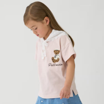 日本童裝 pe#main 熊仔刺繡上衣 80-130cm 男童款/女童款 夏季 TOPS