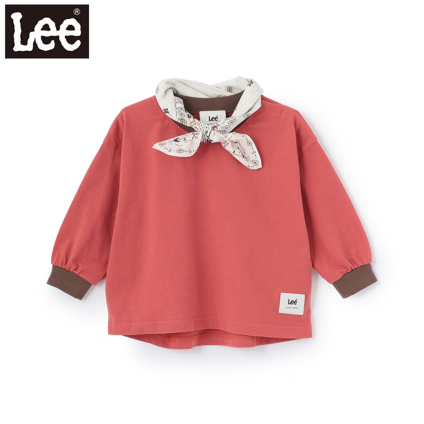 日本童裝 pe#main x【Lee】圍巾連長袖上衣 80-130cm 男童款/女童款 夏季 TOPS