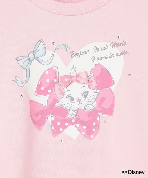 日本童裝 aF#a325 x Disney Marie 印花短袖上衣 110-160cm 女童款 夏季 TOPS
