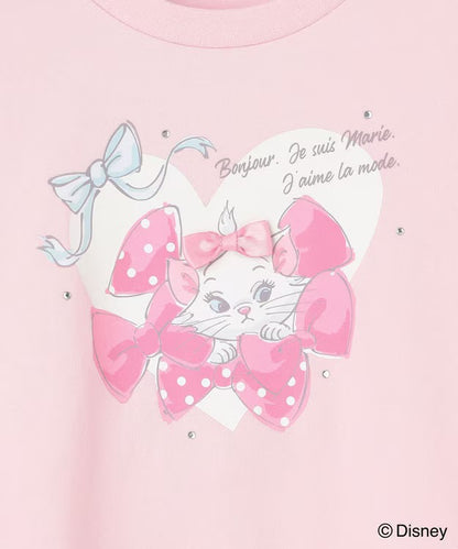 日本童裝 aF#a325 x Disney Marie 印花短袖上衣 110-160cm 女童款 夏季 TOPS
