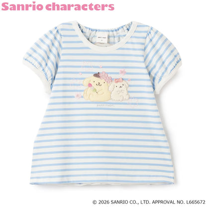 日本童裝 pe#main x 【Sanrio】刺繡圖案上衣 80-130cm 女童款 夏季 TOPS